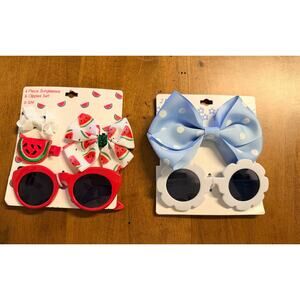 So Dorable Infant Sunglasses and hair accesory sets 2 of them NWT